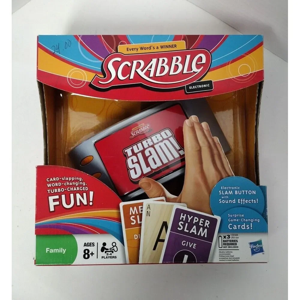 Hasbro Scrabble Electronic Turbo Slam Board Game, BRAND NEW IN BOX